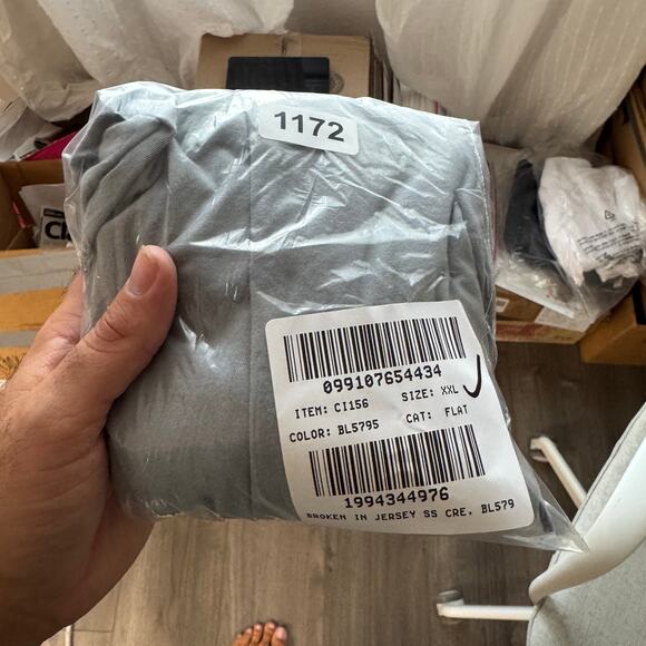 J.Crew Broken-in T-Shirt Mens 2XL Gray Garment Dyed Cotton Crewneck Short Sleeve - Picture 8 of 8